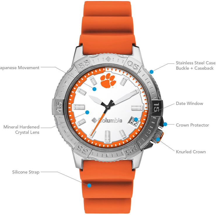 Columbia Peak Patrol Game Day Clemson Orange White - Watches.com - CSC03 - 009