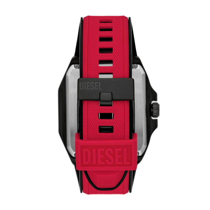 Diesel DZ7469 Flayed Automatic Black Red - Watches.com - DZ7469