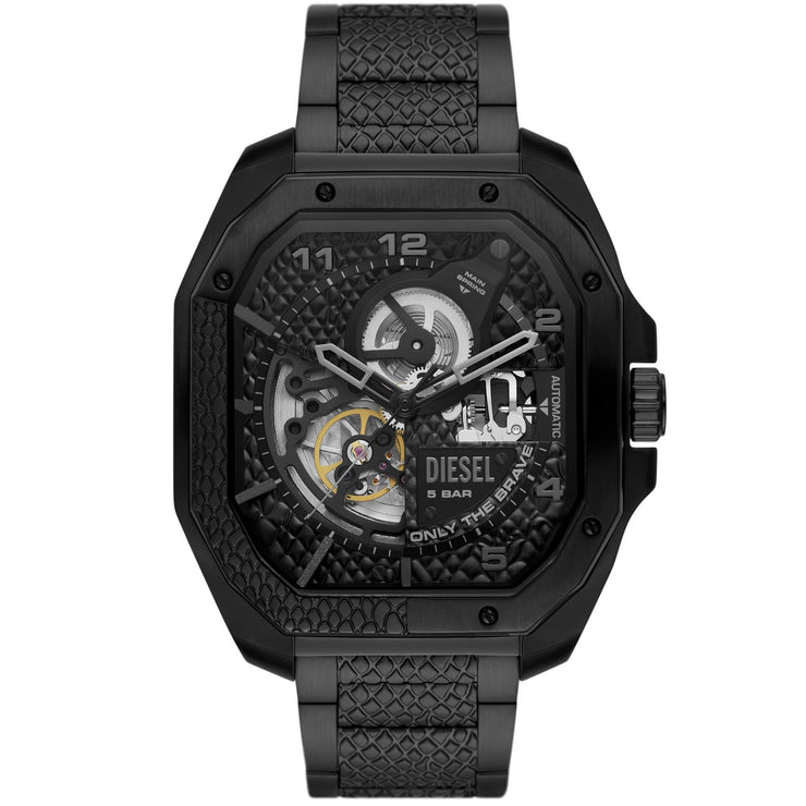 Diesel DZ7472 Flayed Automatic Black SS - Watches.com - DZ7472