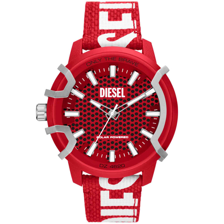 Diesel Griffed Three - Hand Solar PET Red - Watches.com - DZ4620