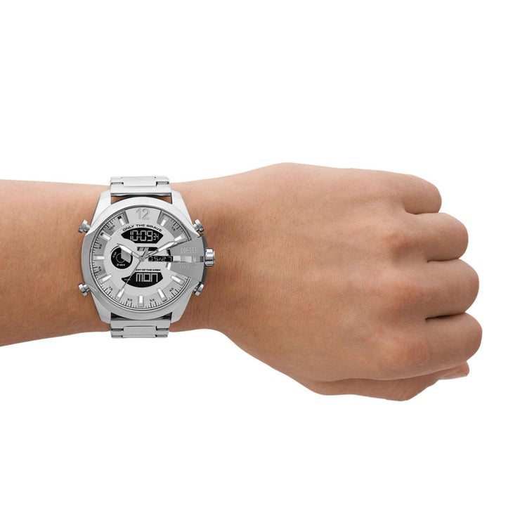 Diesel Mega Chief Ana - Digi Silver SS - Watches.com - DZ4648