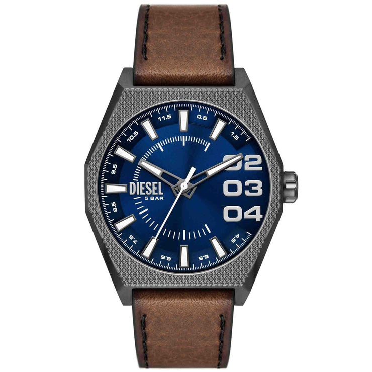 Diesel Scraper Three - Hand Blue Brown - Watches.com - DZ2189