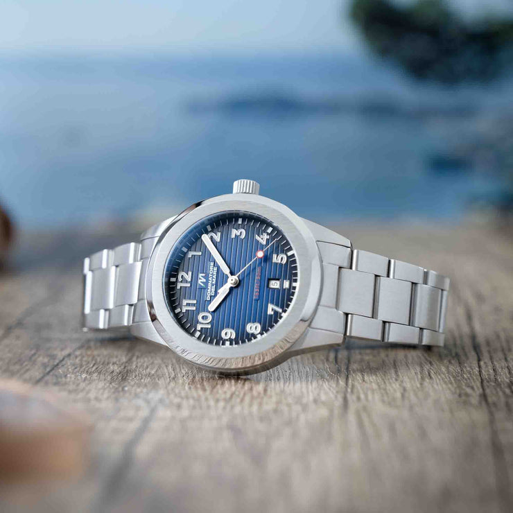 Dominatore Del Mare Aqua Sicura Smoke Blue SS - Watches.com - DD - 8022 - 55