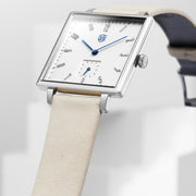 Dufa Gropius Quadrat White Beige - Watches.com - DF - 9025 - 01