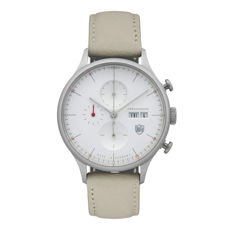 Dufa Van Der Roche Barcelona Chronograph Iced Out Beige - Watches.com - DF - 9021 - 08