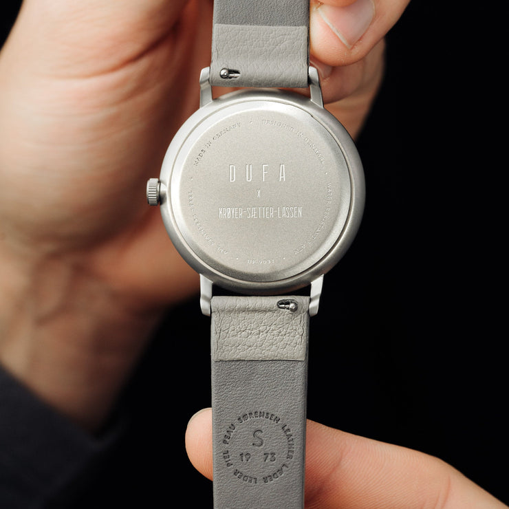 Dufa X Kroyer Saetter Lassen Muted Grey - Watches.com - DF - 9031 - 02