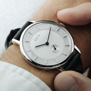 Dufa X Kroyer Saetter Lassen Silver White - Watches.com - DF - 9031 - 01