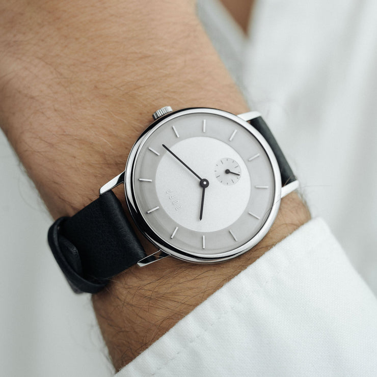 Dufa X Kroyer Saetter Lassen Silver White - Watches.com - DF - 9031 - 01