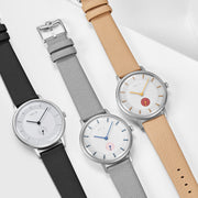 Dufa X Kroyer Saetter Lassen Silver White - Watches.com - DF - 9031 - 01