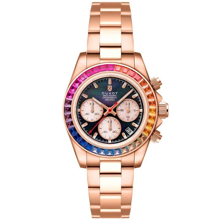 Duxot Accelero Rainbow Chronograph Pearl Rose - Watches.com - DX - 2064 - 33