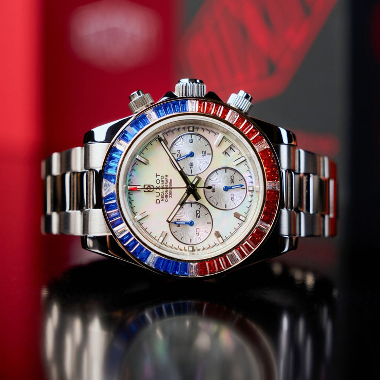 Duxot Accelero Rainbow Chronograph Pearl White - Watches.com - DX - 2064 - 11