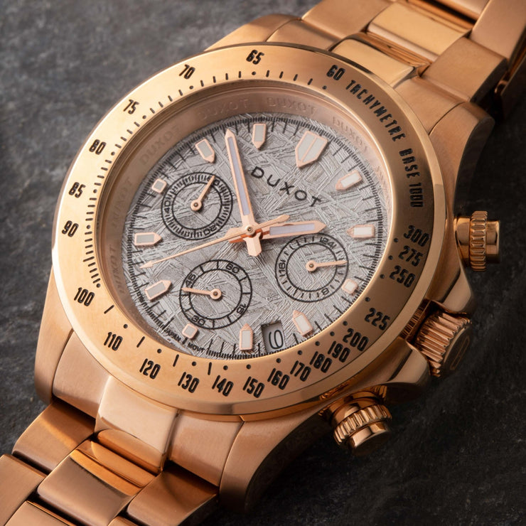 Duxot Atlantica Cubic Zirconium Chronograph Rose Gold Limited Edition - Watches.com - DX - 2048 - KK