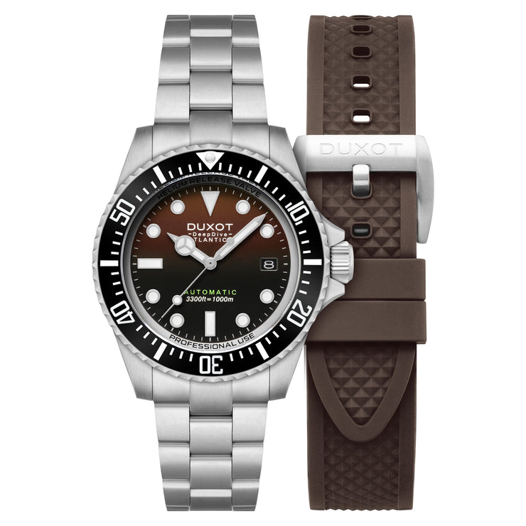 Duxot Atlantica Deep Dive Automatic Limited Edition Cacao Brown - Watches.com - DX - 2066 - 44