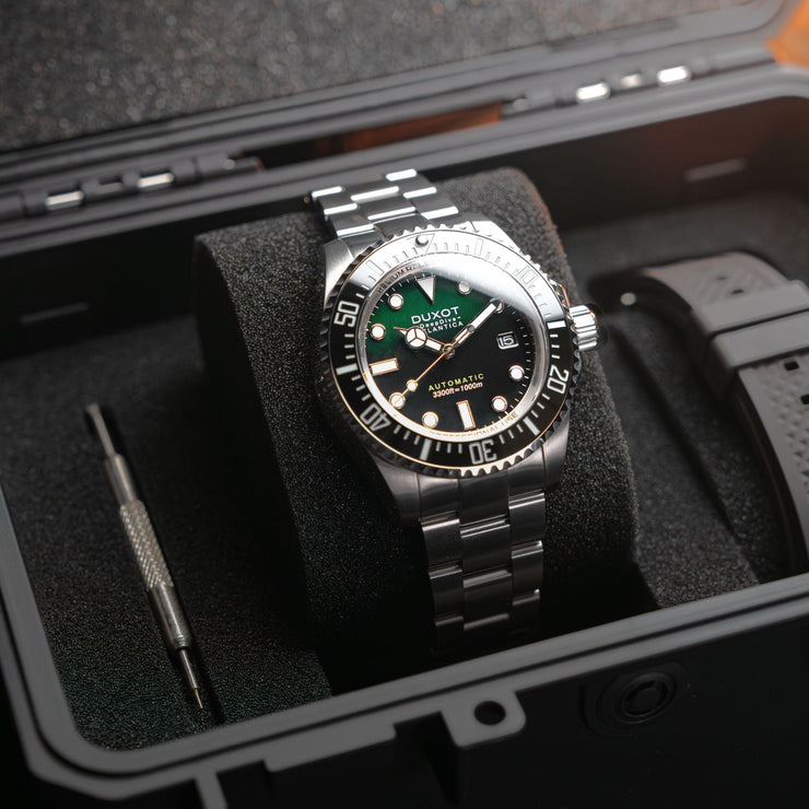 Duxot Atlantica Deep Dive Automatic Limited Edition Emerald Green - Watches.com - DX - 2066 - 22