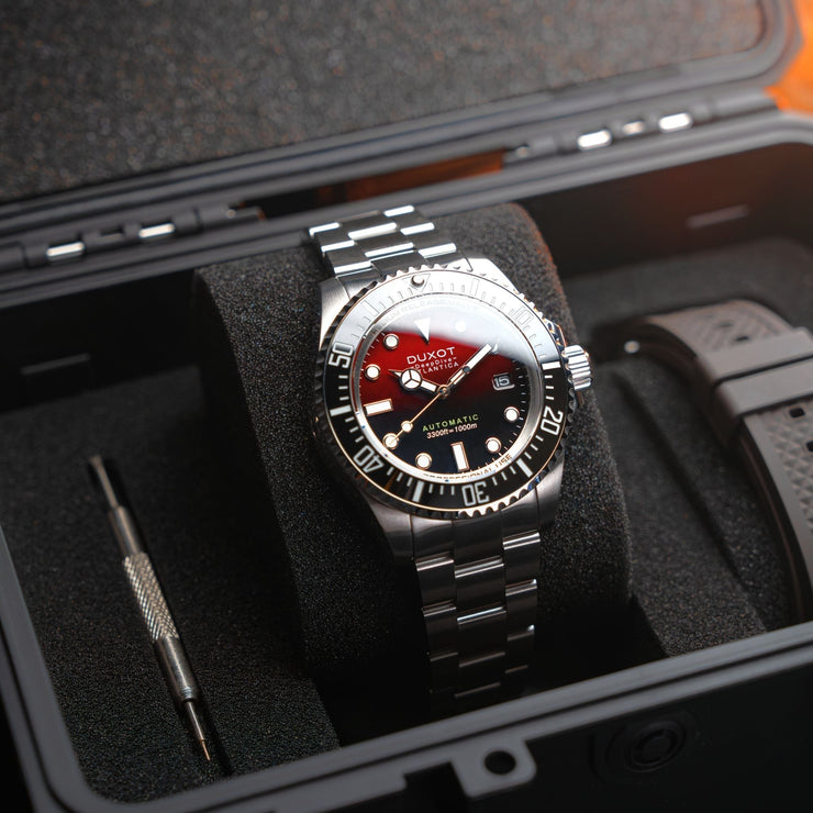 Duxot Atlantica Deep Dive Automatic Limited Edition Scarlet Red - Watches.com - DX - 2066 - 33