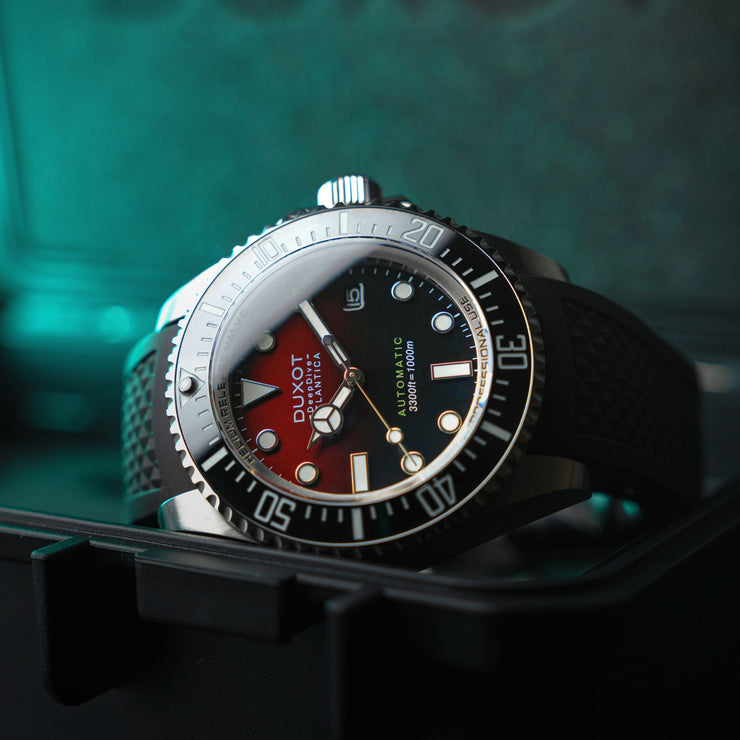 Duxot Atlantica Deep Dive Automatic Limited Edition Scarlet Red - Watches.com - DX - 2066 - 33