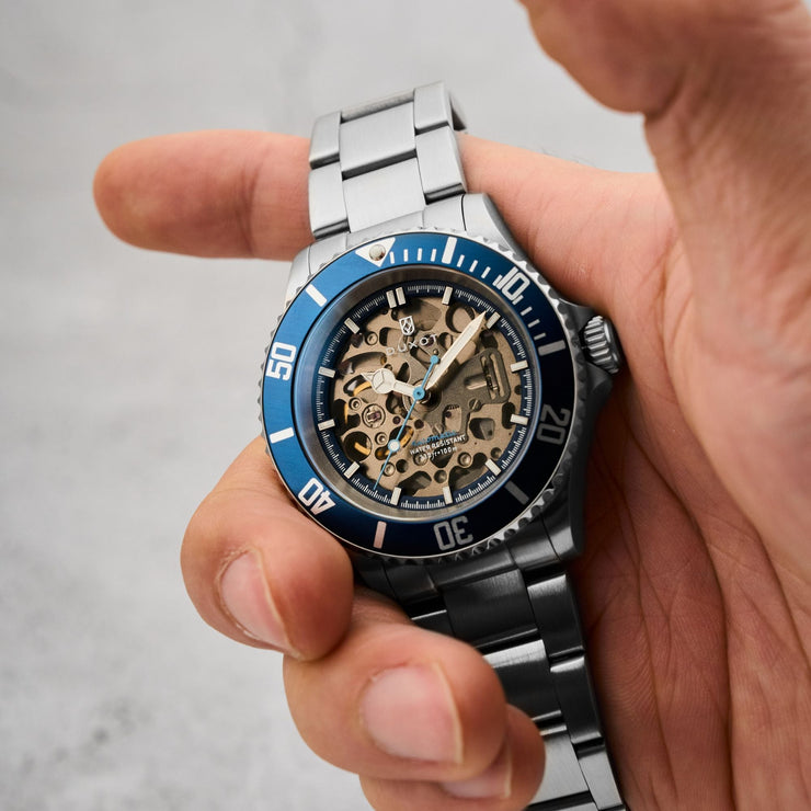 Duxot Atlantica Skeleton Automatic Marine Blue - Watches.com - DX - 2067 - 22