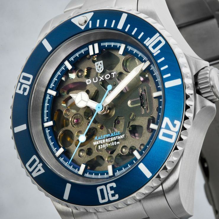 Duxot Atlantica Skeleton Automatic Marine Blue - Watches.com - DX - 2067 - 22