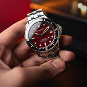 Duxot Henri Diver Automatic Maroon Red - Watches.com - DX - 2060 - 55