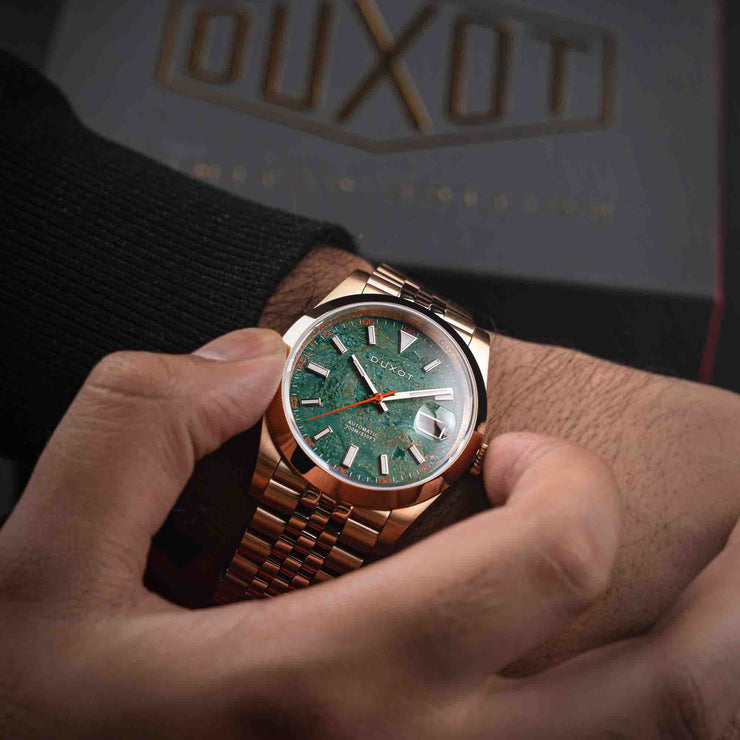 Duxot Vezeto Automatic Green Gemstone Limited Edition - Watches.com - DX - 2061 - BB