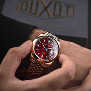 Duxot Vezeto Automatic Red Abalone Limited Edition - Watches.com - DX - 2061 - AA