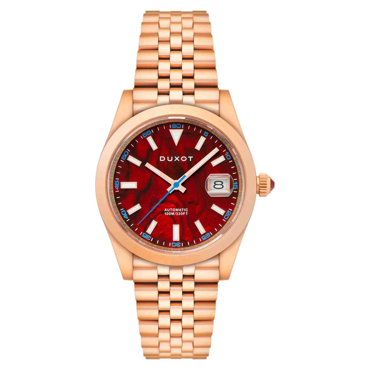 Duxot Vezeto Automatic Red Abalone Limited Edition - Watches.com - DX - 2061 - AA