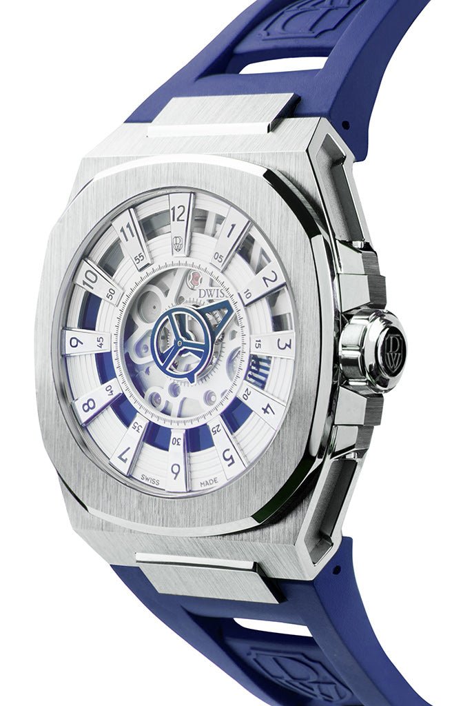 DWISS M3S Swiss Automatic Blue Limited Edition - Watches.com - M3S - blue - rubber - blue