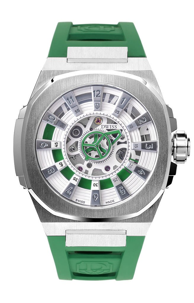 DWISS M3S Swiss Automatic Green Limited Edition - Watches.com - M3S - green - rubber - green