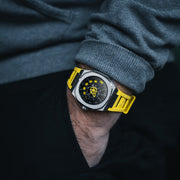 DWISS M3S Swiss Automatic Yellow Limited Edition - Watches.com - M3S - yellow - rubber