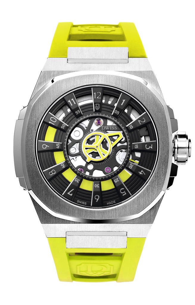 DWISS M3S Swiss Automatic Yellow Limited Edition - Watches.com - M3S - yellow - rubber - yellow - 1