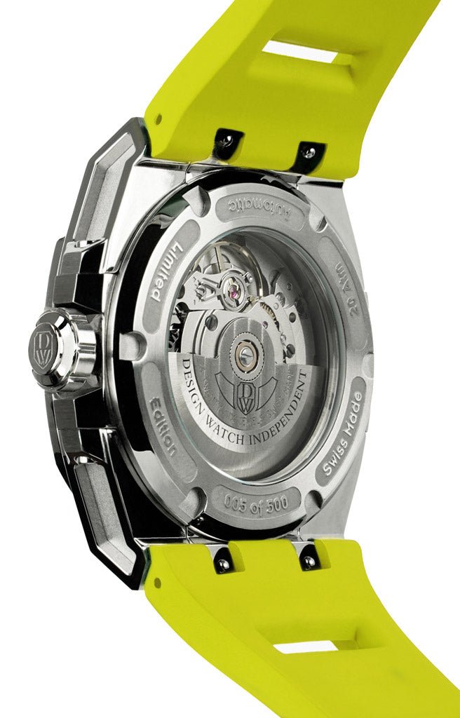 DWISS M3S Swiss Automatic Yellow Limited Edition - Watches.com - M3S - yellow - rubber - yellow - 1