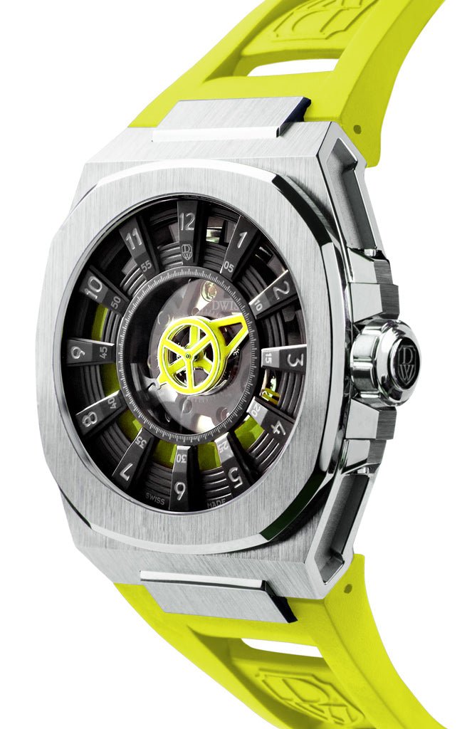 DWISS M3S Swiss Automatic Yellow Limited Edition angled shot picture