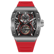 Olto-8 OLTO-8 SHOT Skeleton Automatic Watch Red