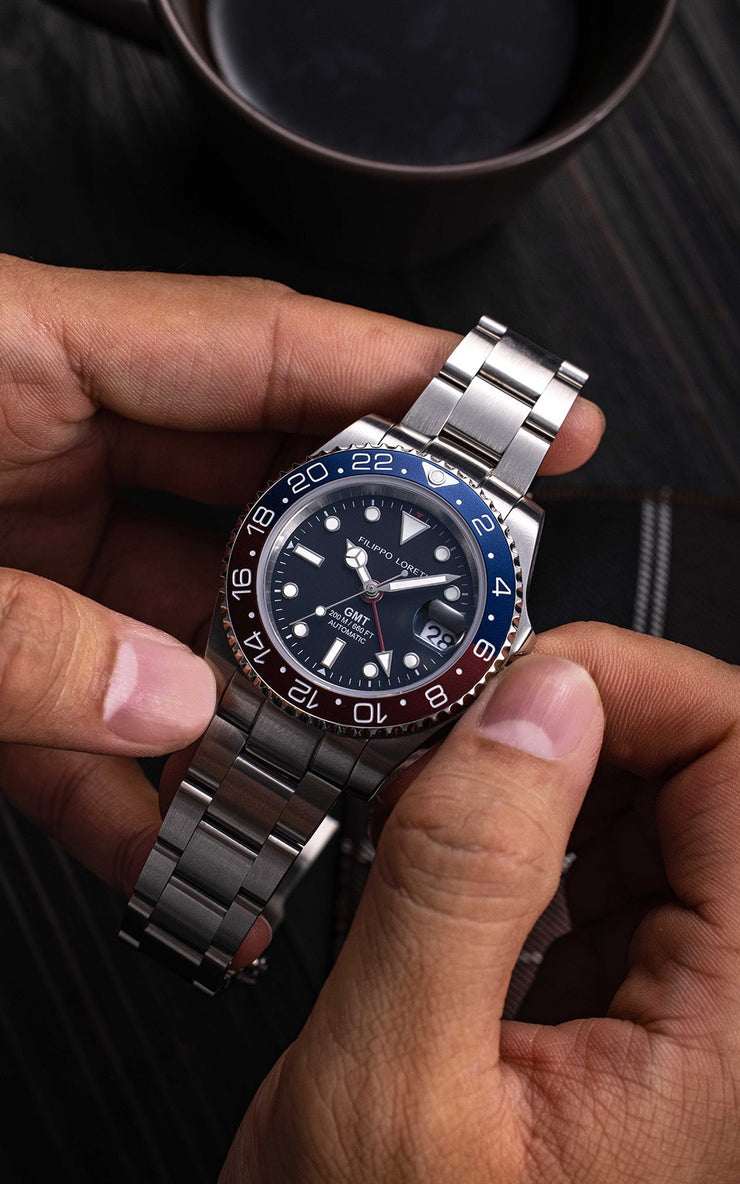 Filippo Loreti Aquadiver GMT Automatic Red & Blue - Watches.com - 01092