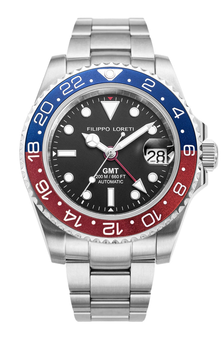 Filippo Loreti Aquadiver GMT Automatic Red & Blue - Watches.com - 01092