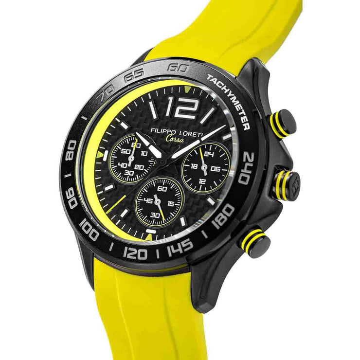 Filippo Loreti Ascari Corsa Sport Black Yellow - Watches.com - 01088