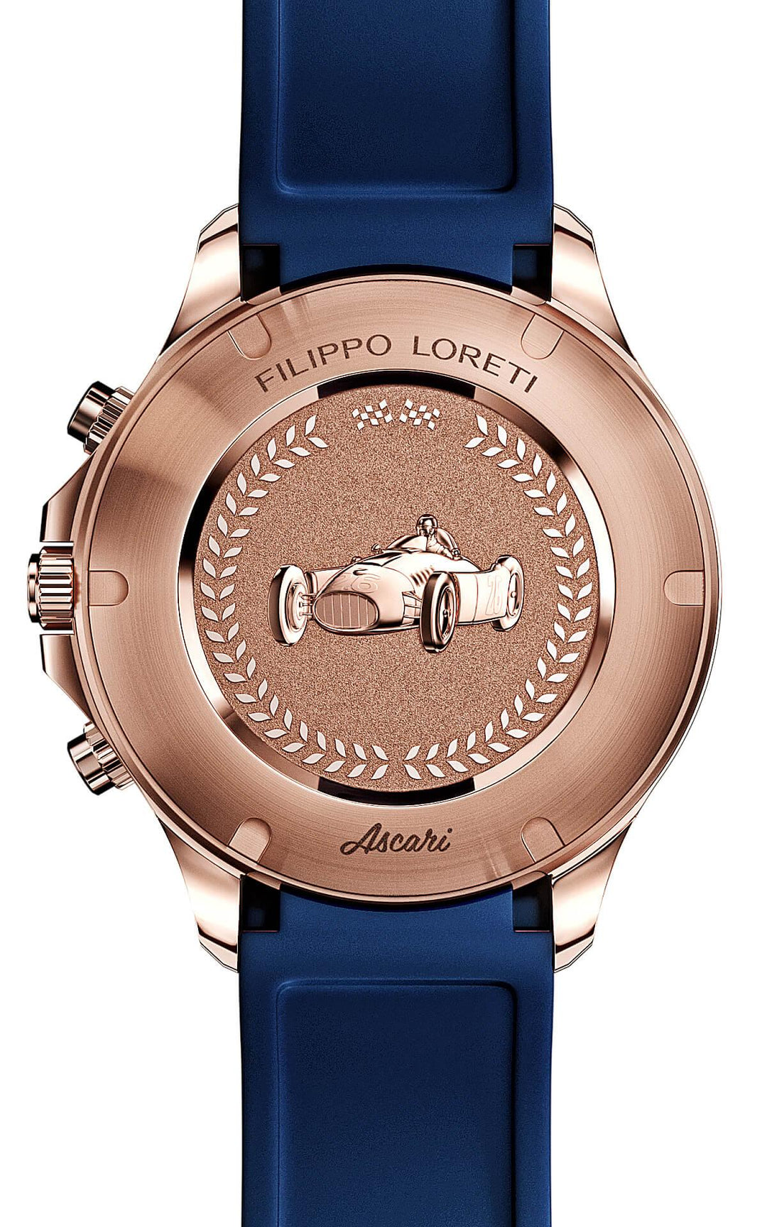 Filippo Loreti Ascari Indigo Rose Gold Rubber