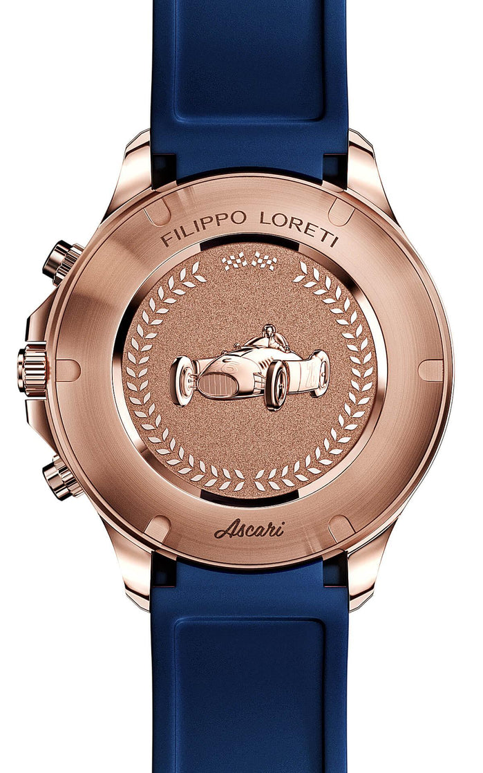 Filippo Loreti Ascari Indigo Rose Gold Rubber angled shot picture