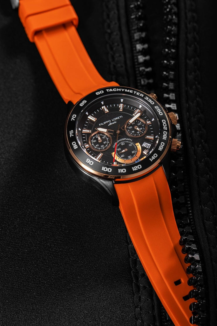 Filippo Loreti Ascari Monza Black Rose Tiger Rubber - Watches.com - 00831