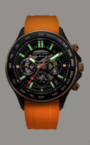 Filippo Loreti Ascari Monza Skeleton Black Rose Tiger Rubber - Watches.com - 01070