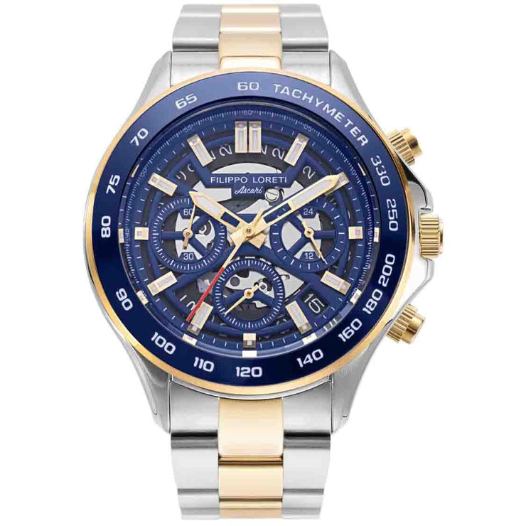 Filippo Loreti Ascari Monza Skeleton Blue Limited Edition - Watches.com - 01069