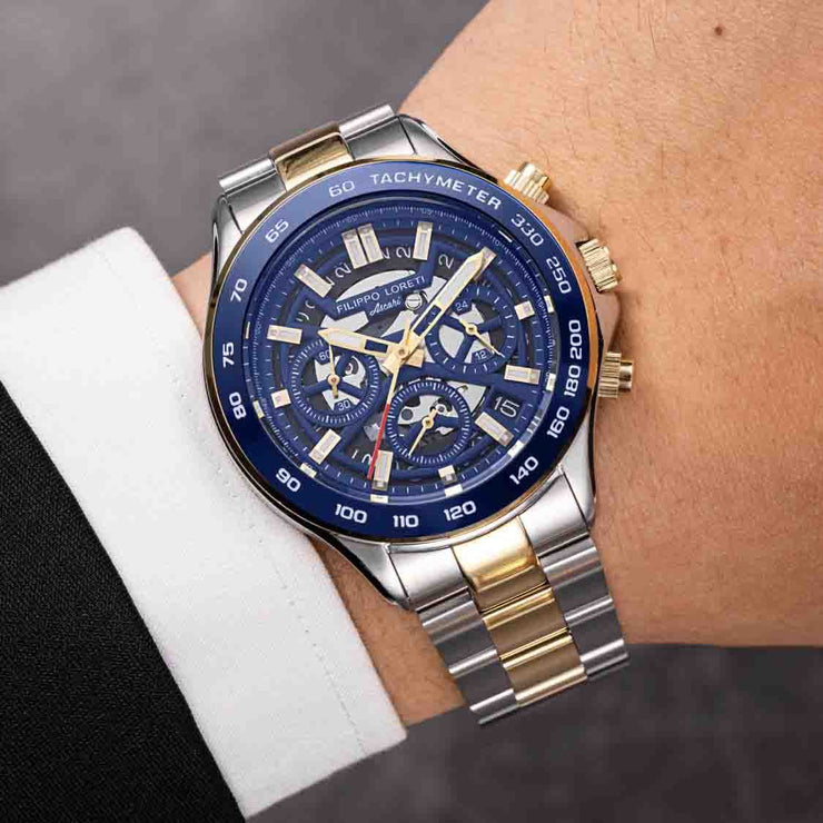 Filippo Loreti Ascari Monza Skeleton Blue Limited Edition - Watches.com - 01069