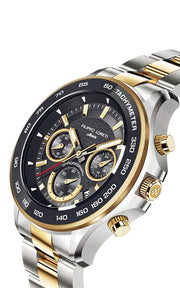 Filippo Loreti Ascari Monza Two Tone Black Gold Steel - Watches.com - 00829