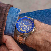 Filippo Loreti Ascari Monza Two Tone Blue Gold Steel - Watches.com - 00830