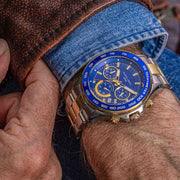 Filippo Loreti Ascari Monza Two Tone Blue Gold Steel - Watches.com - 00830