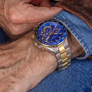 Filippo Loreti Ascari Monza Two Tone Blue Gold Steel - Watches.com - 00830