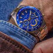 Filippo Loreti Ascari Monza Two Tone Blue Gold Steel - Watches.com - 00830