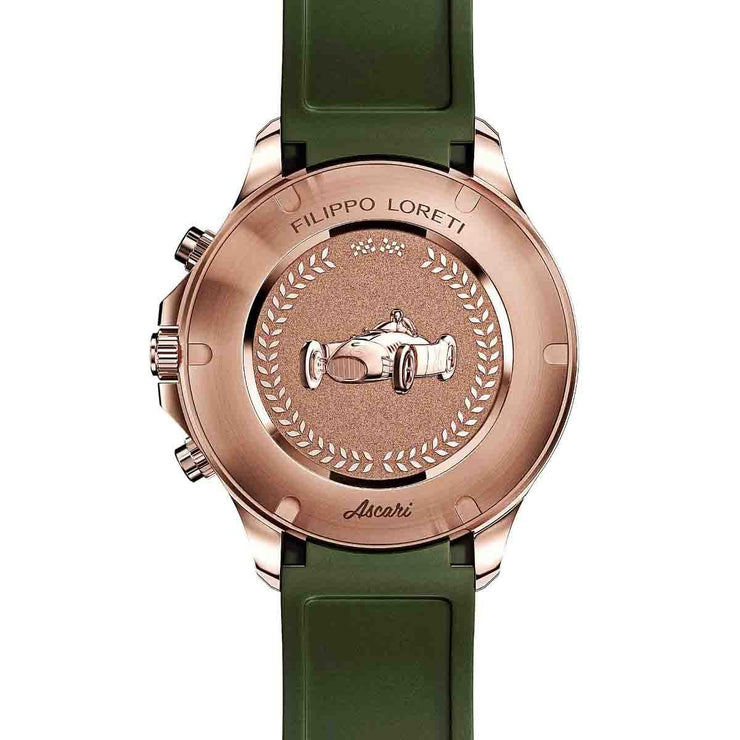 Filippo Loreti Ascari Moss Rose Gold Rubber - Watches.com - 00558