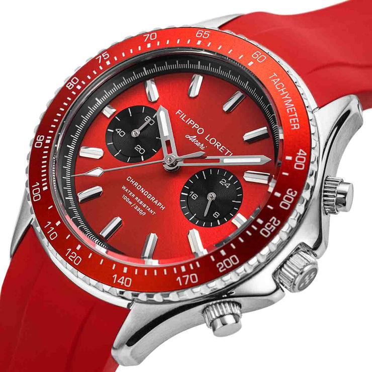 Filippo Loreti Ascari Red Racing Chronograph Limited Edition - Watches.com - 01084