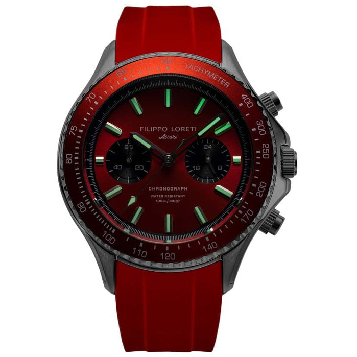 Filippo Loreti Ascari Red Racing Chronograph Limited Edition angled shot picture